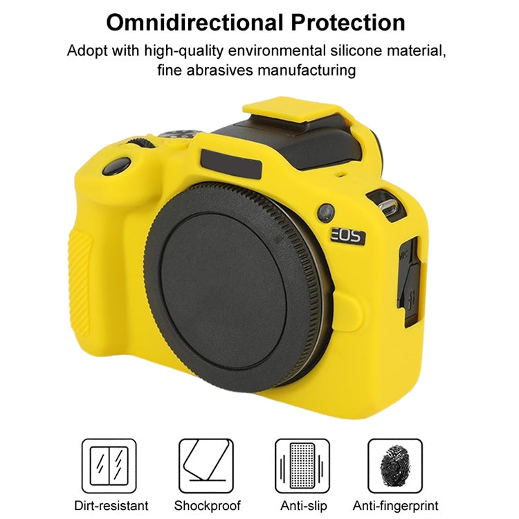 For Canon EOS R100 Glossy Soft Silicone Protective Case(Yellow) - Protective Case by PMC TechLife | Online Shopping South Africa | PMC TechLife | Buy Now Pay Later Mobicred