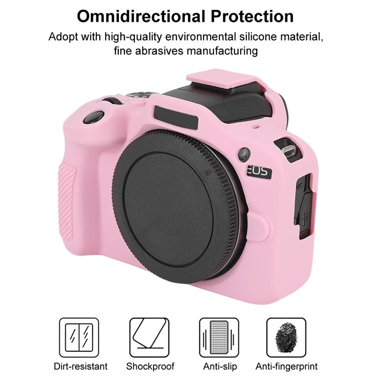 For Canon EOS R100 Glossy Soft Silicone Protective Case(Pink) - Protective Case by PMC TechLife | Online Shopping South Africa | PMC TechLife | Buy Now Pay Later Mobicred
