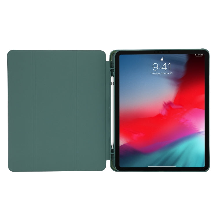For iPad Pro 11 2024 Skin Feel Tri-fold Leather Tablet Case with Pen Slot(Light Blue) - iPad Pro 11 2024 Cases by PMC TechLife | Online Shopping South Africa | PMC TechLife | Buy Now Pay Later Mobicred