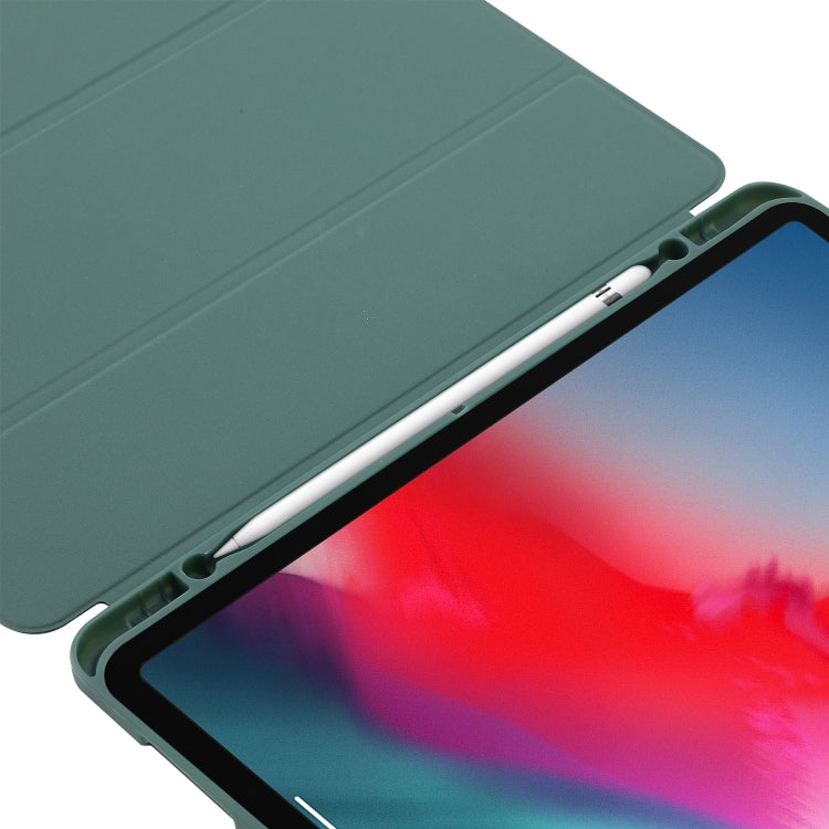 For iPad Air 11 2025 / 2024 Skin Feel Tri-fold Leather Tablet Case with Pen Slot(Orange) - iPad Air 11 2025 / 2024 Cases by PMC TechLife | Online Shopping South Africa | PMC TechLife | Buy Now Pay Later Mobicred