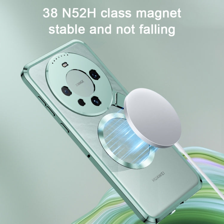 For Huawei Mate 60 Pro Aromatherapy Holder Single-sided MagSafe Magnetic Phone Case(Silver) - Huawei Cases by PMC TechLife | Online Shopping South Africa | PMC TechLife | Buy Now Pay Later Mobicred