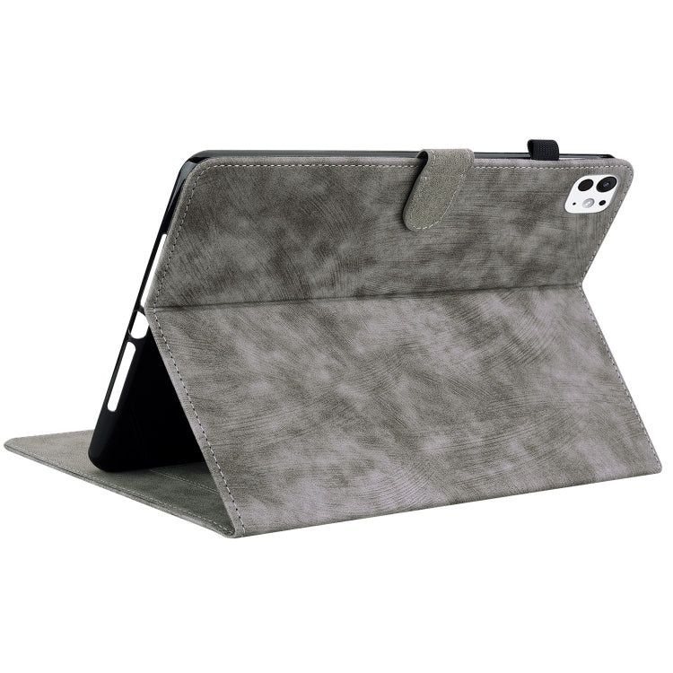 For iPad Pro 11 2024 Embossed Tiger Pattern Leather Tablet Case(Grey) - iPad Pro 11 2024 Cases by PMC TechLife | Online Shopping South Africa | PMC TechLife | Buy Now Pay Later Mobicred