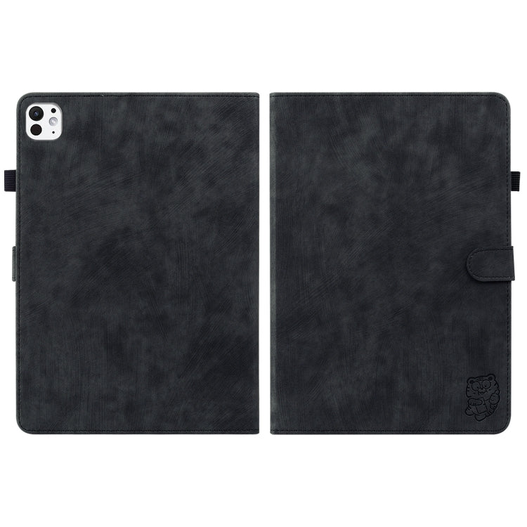 For iPad Pro 11 2024 Embossed Tiger Pattern Leather Tablet Case(Black) - iPad Pro 11 2024 Cases by PMC TechLife | Online Shopping South Africa | PMC TechLife | Buy Now Pay Later Mobicred