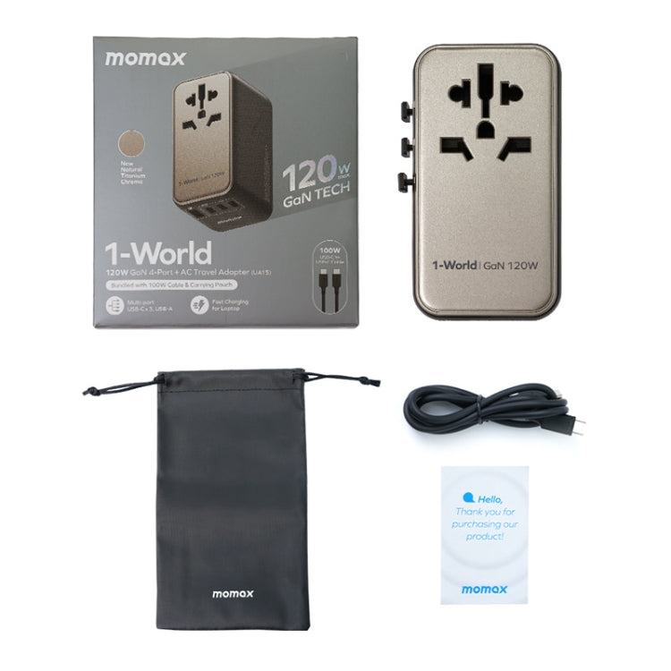 MOMAX UA15 1-World+ 120W Gallium Nitride Global Conversion Socket Power Adapter - free shipping - PMC TechLife - Order now!