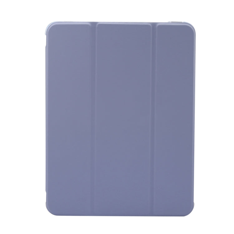 For iPad Air 11 2025 / 2024 3-folding Electric Pressed Skin Texture Leather Tablet Case(Lavender) - More iPad Cases by PMC TechLife | Online Shopping South Africa | PMC TechLife | Buy Now Pay Later Mobicred