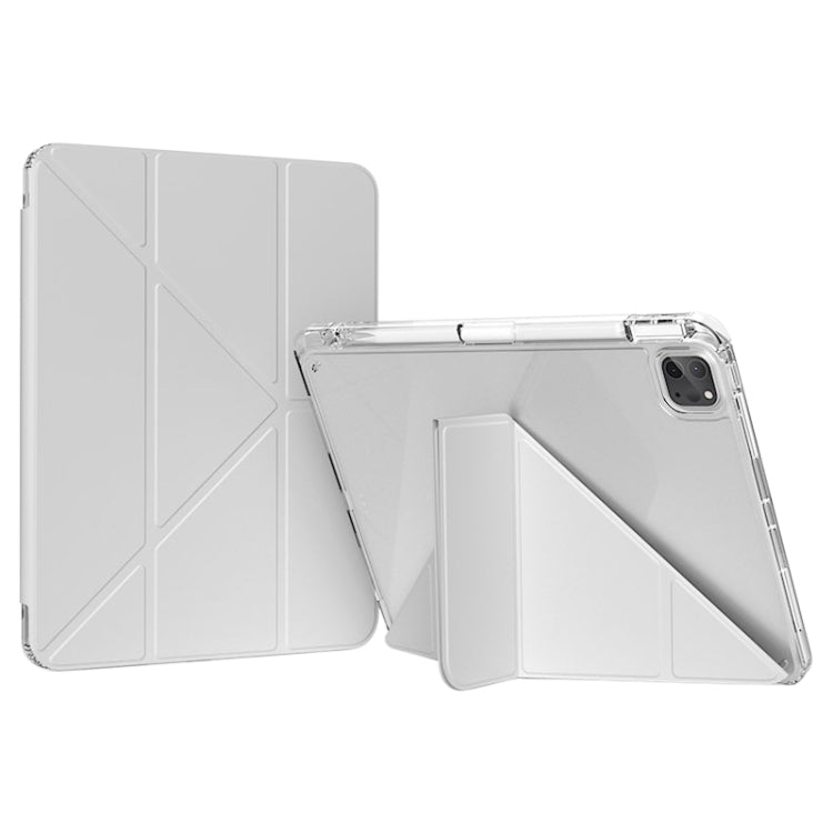 For iPad Pro 11 2022 GEBEI Deformation Leather Tablet Case(Grey) - free shipping - PMc TechLife - Order now!