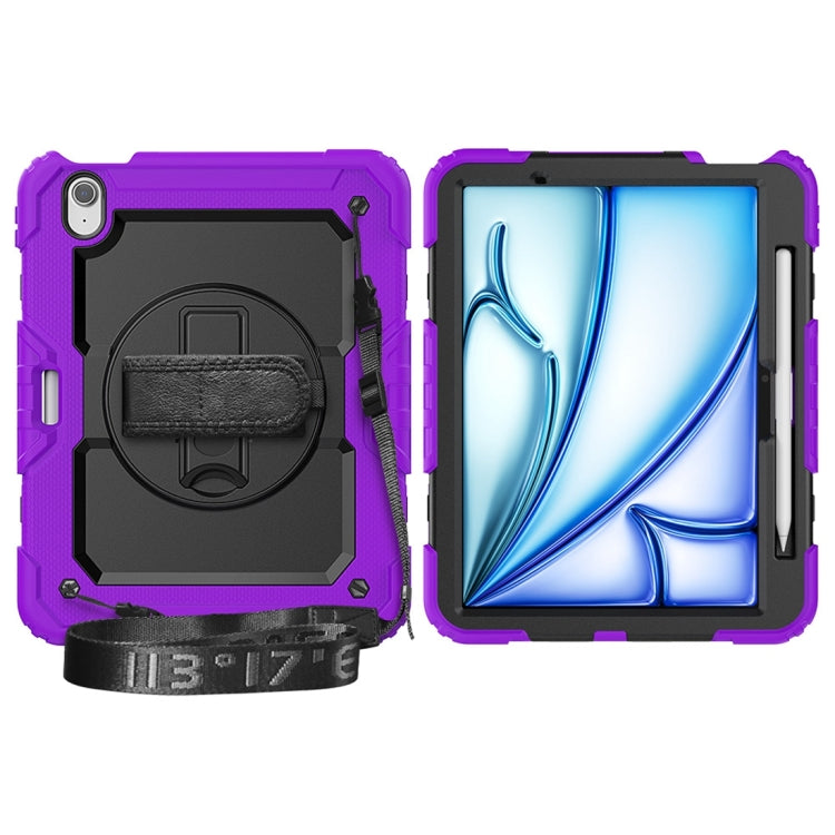 For iPad Air 11 2024 / Air 11 2025 Silicone Hybrid PC Tablet Protective Case(Purple+Black) - free shipping - PMC TechLife - Order now!