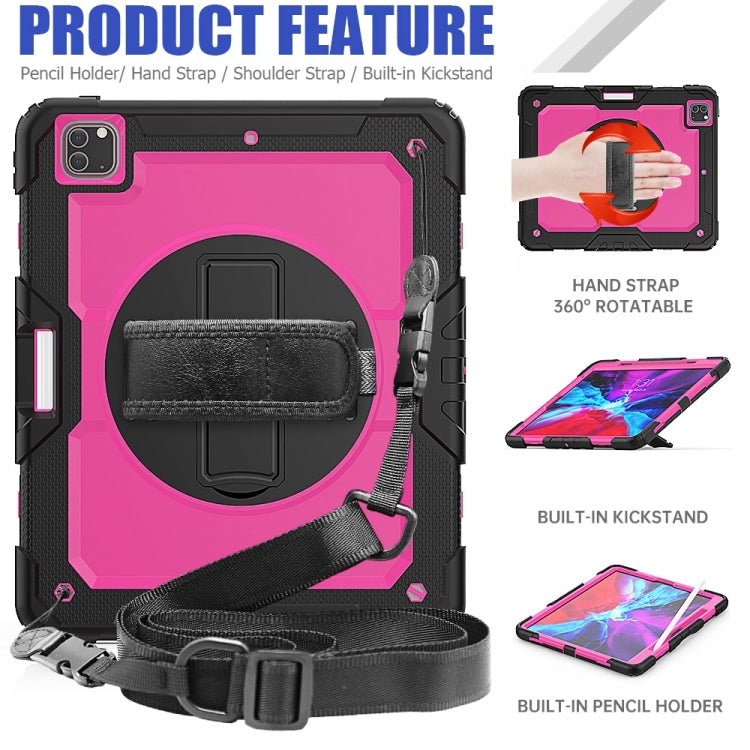 For iPad Pro 13 2024 Silicone + PC Tablet Protective Case(Rose Red+Black) - iPad Pro 13 2024 Cases by PMC TechLife | Online Shopping South Africa | PMC TechLife | Buy Now Pay Later Mobicred