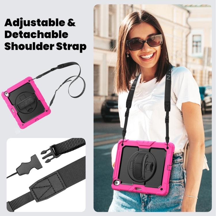 For iPad Air 13 2024 / Air 13 2025 Silicone Hybrid PC Tablet Protective Case(Black+Rose Red) - free shipping - PMC TechLife - Order now!