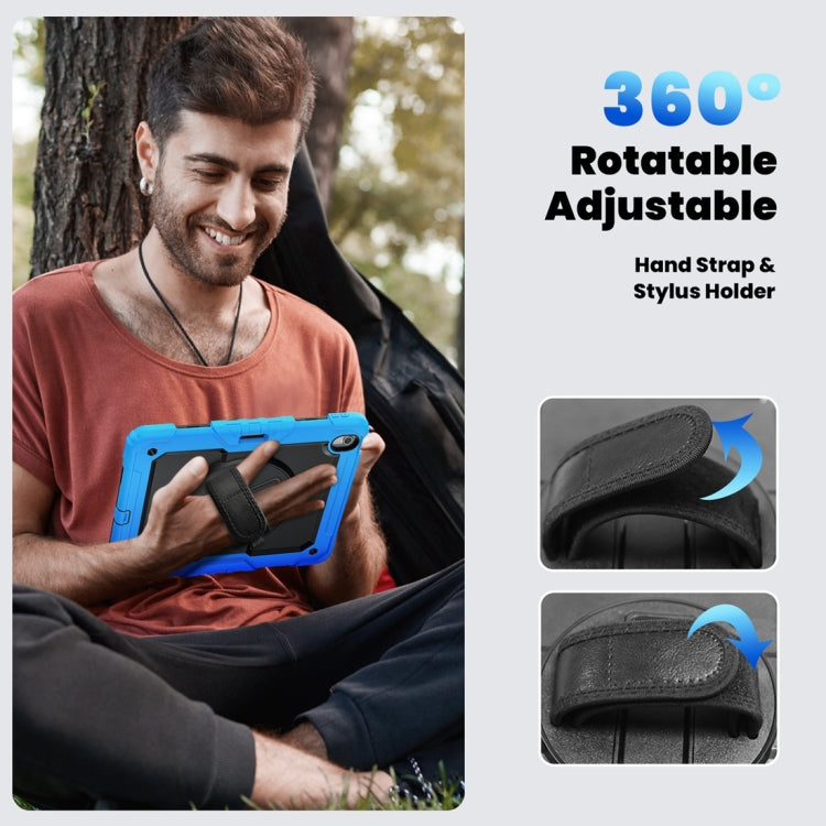 For iPad Air 13 2024 Silicone + PC Tablet Protective Case(Black+Light Blue) - iPad Air 13 2024 Cases by PMC TechLife | Online Shopping South Africa | PMC TechLife | Buy Now Pay Later Mobicred