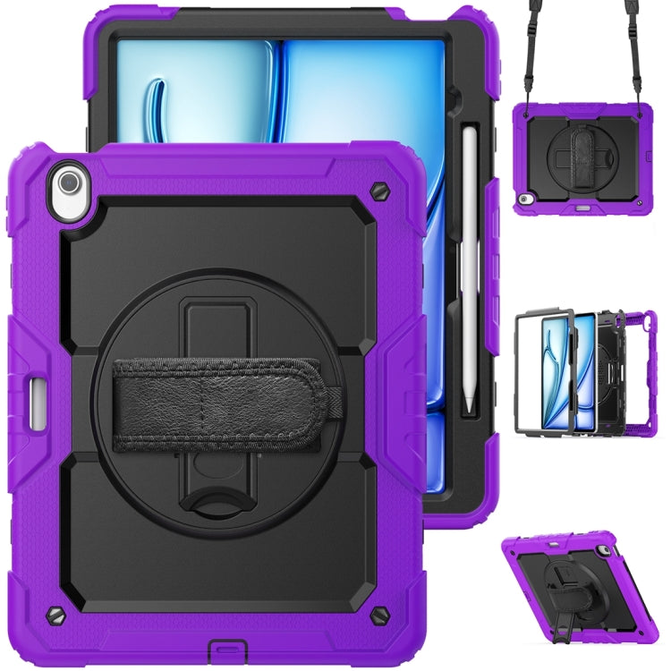 For iPad Air 13 2024 Silicone + PC Tablet Protective Case(Purple+Black) - iPad Air 13 2024 Cases by PMC TechLife | Online Shopping South Africa | PMC TechLife | Buy Now Pay Later Mobicred