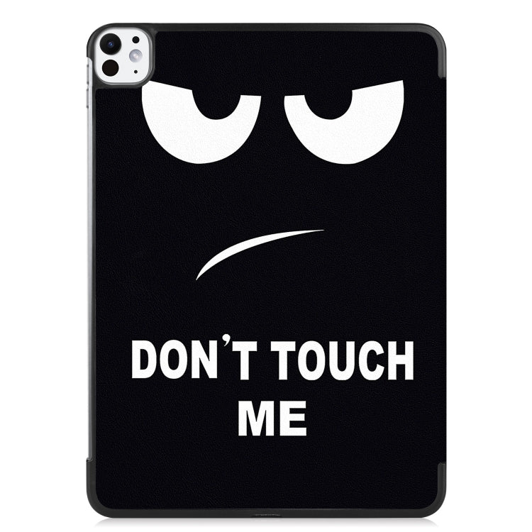 For iPad Pro 11 2024 Custer Painted 3-Fold Holder Smart Leather Tablet Case(Big Eye Me) - iPad Pro 11 2024 Cases by PMC TechLife | Online Shopping South Africa | PMC TechLife | Buy Now Pay Later Mobicred