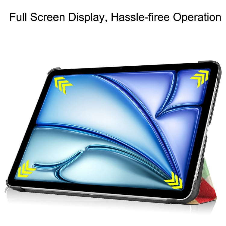 For iPad Air 11 2025 / 2024 Custer Painted 3-Fold Holder Smart Leather Tablet Case(Magic Cube) - iPad Air 11 2025 / 2024 Cases by PMC TechLife | Online Shopping South Africa | PMC TechLife | Buy Now Pay Later Mobicred