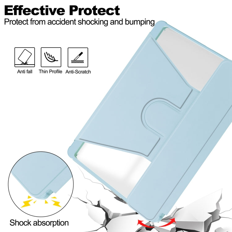 For iPad Pro 13 2024 Transparent Rotation Smart Leather Tablet Case with Keyboard(Sky Blue) - iPad Pro 13 2024 Cases by PMC TechLife | Online Shopping South Africa | PMC TechLife | Buy Now Pay Later Mobicred