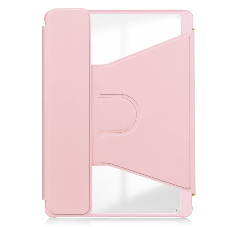 For iPad Air 13 2025 / 2024 Transparent Rotation Smart Leather Tablet Case with Keyboard(Pink) - iPad Air 13 2025 / 2024 Cases by PMC TechLife | Online Shopping South Africa | PMC TechLife | Buy Now Pay Later Mobicred