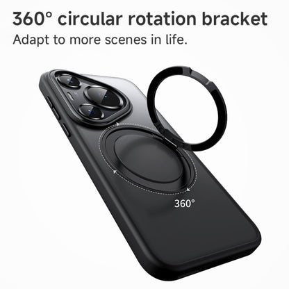 For Huawei Pura 70 Pro Frosted 360 Rotating Holder Magnetic Full Coverage Shockproof Phone Case(Grey) - Huawei Cases by PMC Jewellery | Online Shopping South Africa | PMC Jewellery | Buy Now Pay Later Mobicred