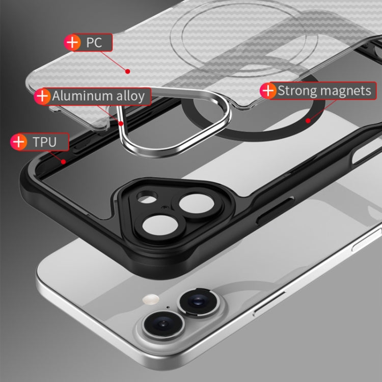 For iPhone 16 Plus Carbon Fiber Texture MagSafe Translucent Phone Case(Blue) - free shipping - PMC TechLife - Order now!