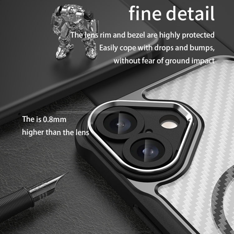 For iPhone 16 Plus Carbon Fiber Texture MagSafe Translucent Phone Case(Blue) - free shipping - PMC TechLife - Order now!