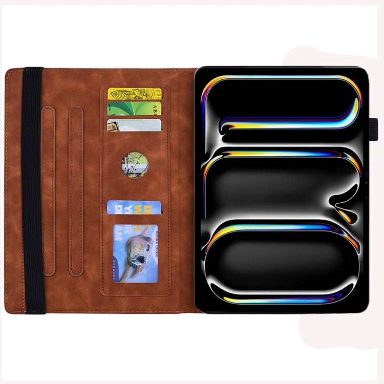 For iPad Pro 11 2024 Calf Texture Embossed Leather Tablet Case(Brown) - iPad Pro 11 2024 Cases by PMC TechLife | Online Shopping South Africa | PMC TechLife | Buy Now Pay Later Mobicred