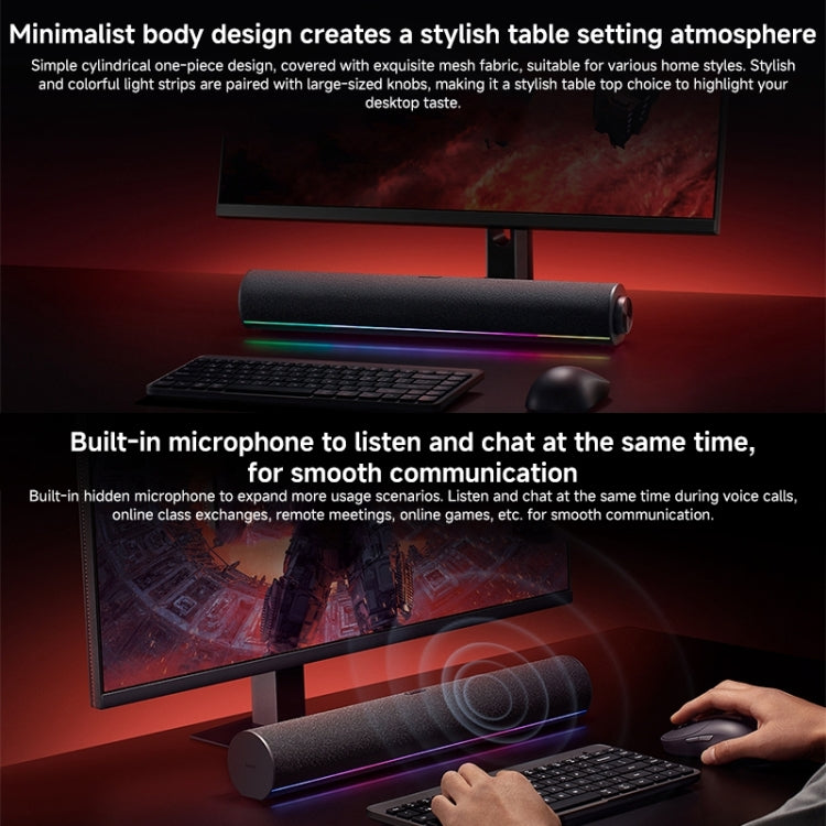 Xiaomi Redmi Computer Bluetooth Speaker with RGB Ambience Light(Black) - free shipping - PMC Jewellery - Order now!