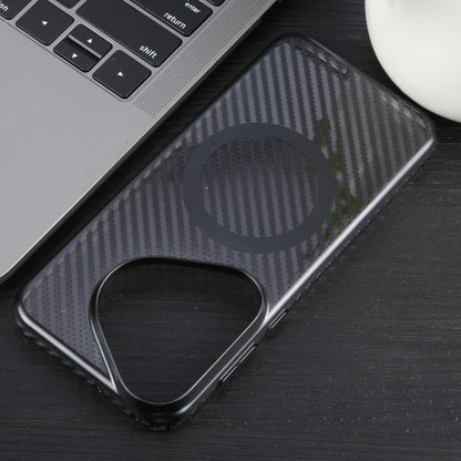 For Huawei Pura 70 Pro /70 Pro+ 6D Plated Carbon Fiber Clear Magsafe PC Phone Case(Starry Black) - Huawei Cases by PMC Jewellery | Online Shopping South Africa | PMC Jewellery | Buy Now Pay Later Mobicred