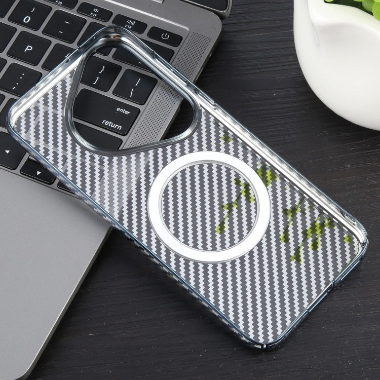 For Huawei Pura 70 6D Plated Carbon Fiber Clear Magsafe PC Phone Case(Dream Blue) - Huawei Cases by PMC Jewellery | Online Shopping South Africa | PMC Jewellery | Buy Now Pay Later Mobicred