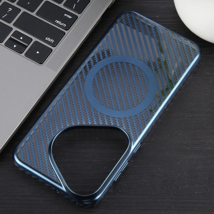 For Huawei Pura 70 6D Plated Carbon Fiber Clear Magsafe PC Phone Case(Dream Blue) - Huawei Cases by PMC Jewellery | Online Shopping South Africa | PMC Jewellery | Buy Now Pay Later Mobicred