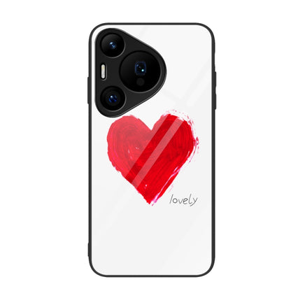 For Huawei Pura 70 Pro Colorful Painted Glass Phone Case(Love) - Huawei Cases by PMC Jewellery | Online Shopping South Africa | PMC Jewellery | Buy Now Pay Later Mobicred