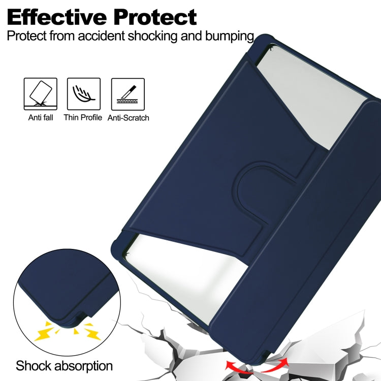 For iPad Air 11 2024 Transparent Rotation Smart Leather Tablet Case(Dark Blue) - iPad Air 11 2024 Cases by PMC TechLife | Online Shopping South Africa | PMC TechLife | Buy Now Pay Later Mobicred