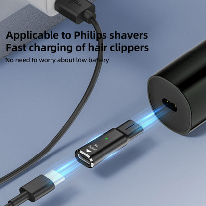 Shaver / Clipper Charging Adapter for Philips, Interface:Type-C to 8V Oval(Grey) - Accessories by PMC Jewellery | Online Shopping South Africa | PMC Jewellery | Buy Now Pay Later Mobicred