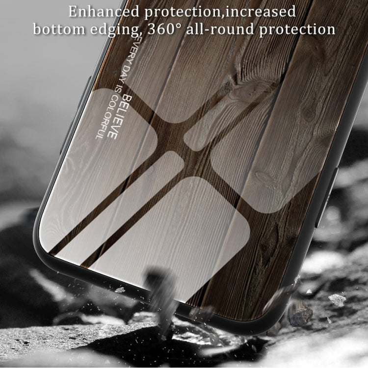 For Huawei Pura 70 Ultra Wood Grain Glass Phone Case(Grey) - Huawei Cases by PMC Jewellery | Online Shopping South Africa | PMC Jewellery | Buy Now Pay Later Mobicred