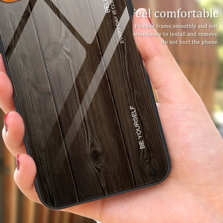 For Huawei Pura 70 Pro Wood Grain Glass Phone Case(Grey) - free shipping - PMC Jewellery - Order now!
