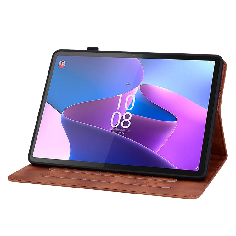 For Lenovo Tab P11 Pro Gen 2 11.2 Lily Embossed Leather Tablet Case(Brown) - free shipping - PMC TechLife - Order now!