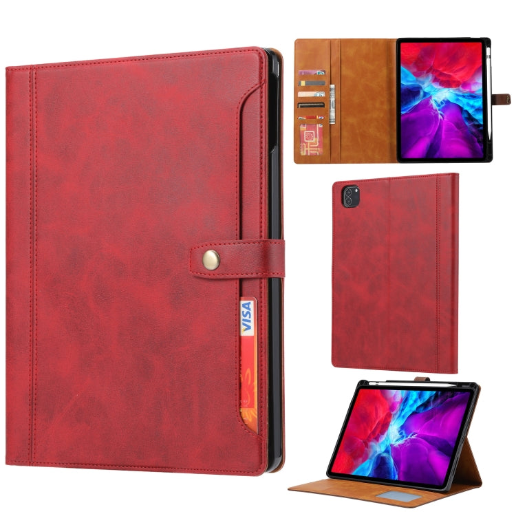 For iPad Pro 13 2024 Calf Texture Double Fold Clasp Horizontal Flip Leather Smart Tablet Case(Red) - iPad Pro 13 2024 Cases by PMC TechLife | Online Shopping South Africa | PMC TechLife | Buy Now Pay Later Mobicred