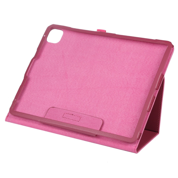 For iPad Air 11 2025 / 2024 Litchi Texture Solid Color Leather Tablet Case(Rose Red) - iPad Air 11 2025 / 2024 Cases by PMC TechLife | Online Shopping South Africa | PMC TechLife | Buy Now Pay Later Mobicred
