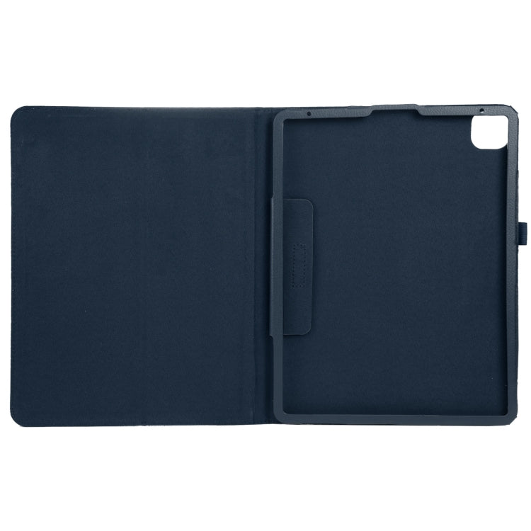 For iPad Pro 11 2024 Litchi Texture Solid Color Leather Tablet Case(Dark Blue) - iPad Pro 11 2024 Cases by PMC TechLife | Online Shopping South Africa | PMC TechLife | Buy Now Pay Later Mobicred