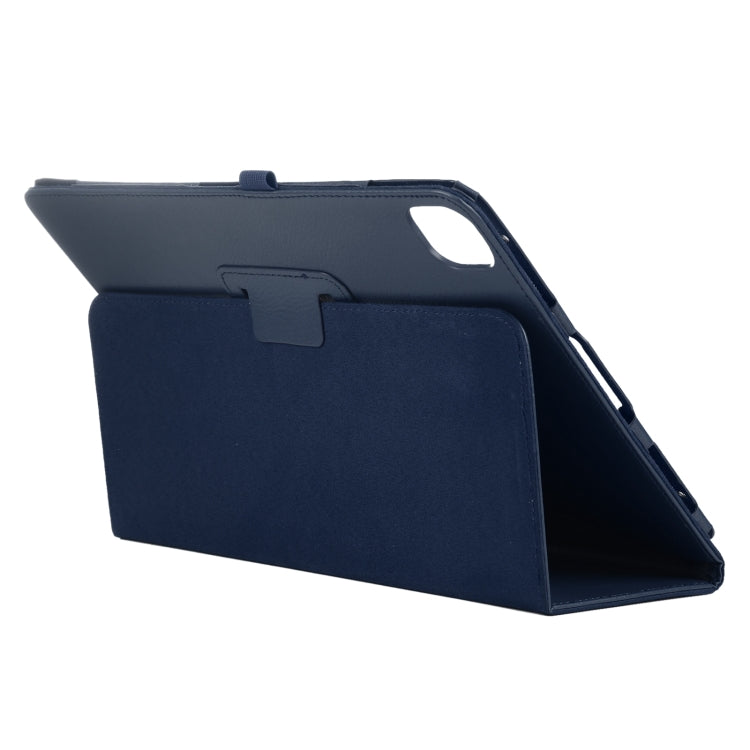 For iPad Pro 11 2024 Litchi Texture Solid Color Leather Tablet Case(Dark Blue) - iPad Pro 11 2024 Cases by PMC TechLife | Online Shopping South Africa | PMC TechLife | Buy Now Pay Later Mobicred