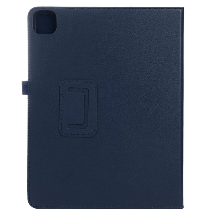 For iPad Pro 13 2024 Litchi Texture Solid Color Leather Tablet Case(Dark Blue) - iPad Pro 13 2024 Cases by PMC TechLife | Online Shopping South Africa | PMC TechLife | Buy Now Pay Later Mobicred