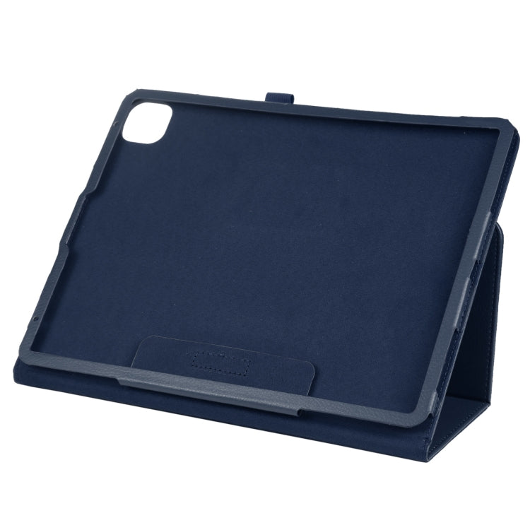 For iPad Pro 13 2024 Litchi Texture Solid Color Leather Tablet Case(Dark Blue) - iPad Pro 13 2024 Cases by PMC TechLife | Online Shopping South Africa | PMC TechLife | Buy Now Pay Later Mobicred