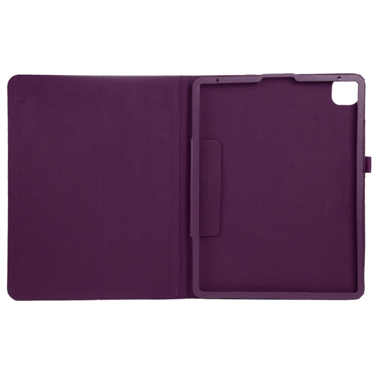 For iPad Pro 13 2024 Litchi Texture Solid Color Leather Tablet Case(Purple) - iPad Pro 13 2024 Cases by PMC TechLife | Online Shopping South Africa | PMC TechLife | Buy Now Pay Later Mobicred