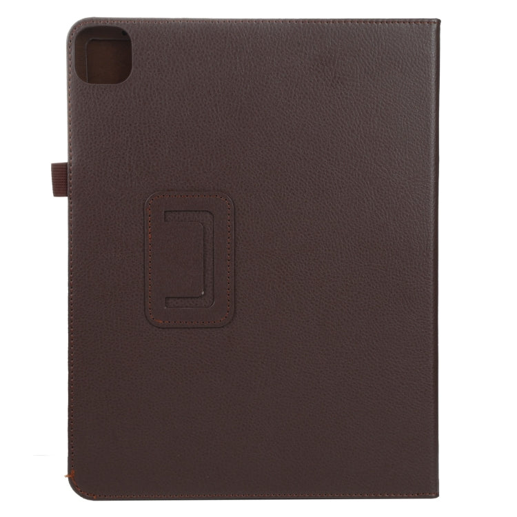 For iPad Pro 13 2024 Litchi Texture Solid Color Leather Tablet Case(Brown) - iPad Pro 13 2024 Cases by PMC TechLife | Online Shopping South Africa | PMC TechLife | Buy Now Pay Later Mobicred