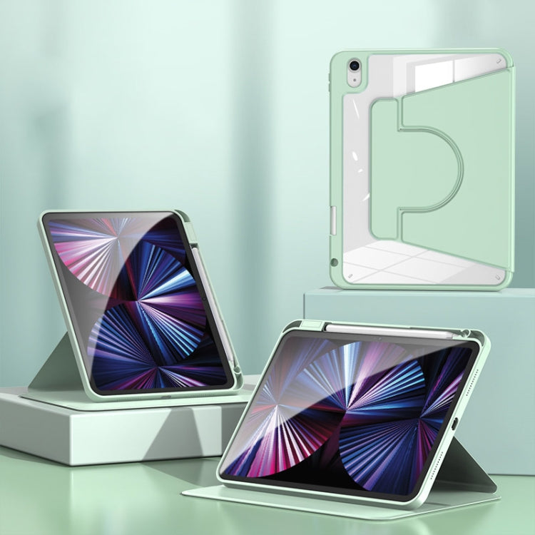 For iPad Pro 11 2024 2 in 1 Acrylic Split Rotating Leather Tablet Case(Matcha Green) - iPad Pro 11 2024 Cases by PMC TechLife | Online Shopping South Africa | PMC TechLife | Buy Now Pay Later Mobicred