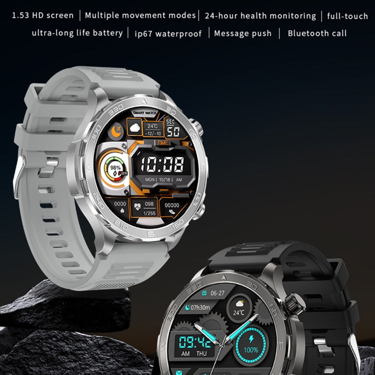 DK67 1.53 inch IP67 BT 5.0 Fitness Sport Smart Watch, Support Bluetooth Call / Sleep / Blood Oxygen / Heart Rate / Blood Pressure Health Monitor(Brown) - Smart Watches by PMC Jewellery | Online Shopping South Africa | PMC Jewellery | Buy Now Pay Later Mobicred