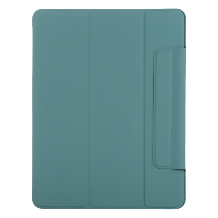 For iPad Air 13 2024 Double-sided Clip Fixed Buckle Magnetic PU Leather Smart Tablet Case(Green) - iPad Air 13 2024 Cases by PMC TechLife | Online Shopping South Africa | PMC TechLife | Buy Now Pay Later Mobicred