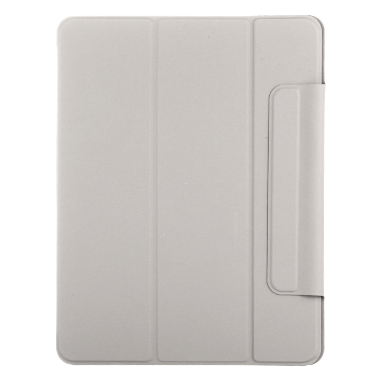 For iPad Air 13 2024 Double-sided Clip Fixed Buckle Magnetic PU Leather Smart Tablet Case(Grey) - iPad Air 13 2024 Cases by PMC TechLife | Online Shopping South Africa | PMC TechLife | Buy Now Pay Later Mobicred