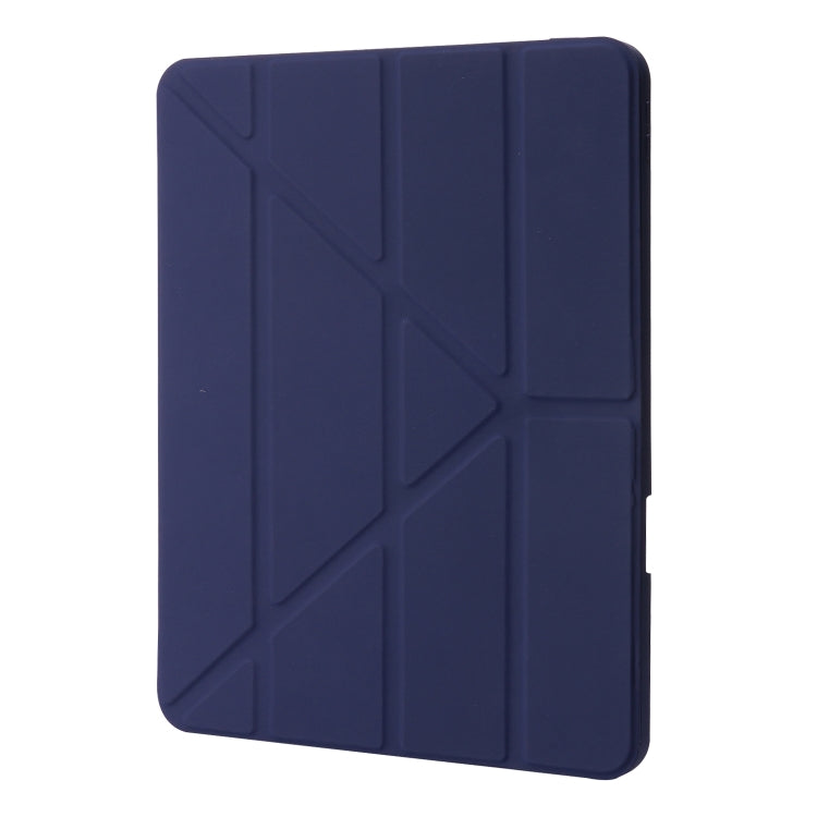 For iPad Pro 11 2024 Deformation Transparent Acrylic Leather Tablet Case(Dark Blue) - iPad Pro 11 2024 Cases by PMC TechLife | Online Shopping South Africa | PMC TechLife | Buy Now Pay Later Mobicred