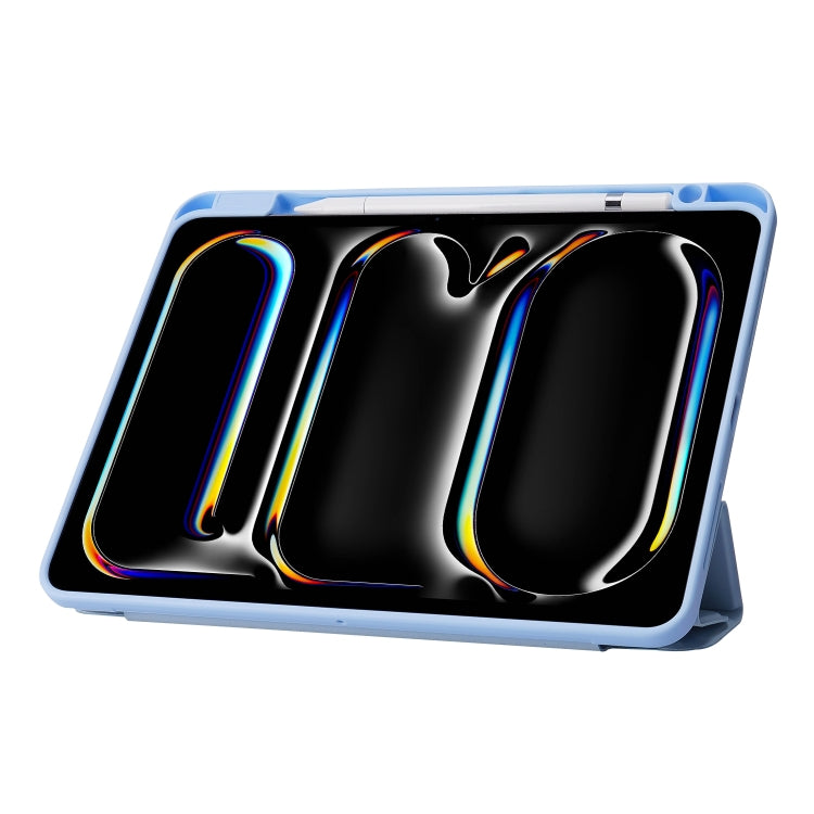 For iPad Pro 11 2024 Deformation Transparent Acrylic Leather Tablet Case(Light Blue) - free shipping - PMC TechLife - Order now!