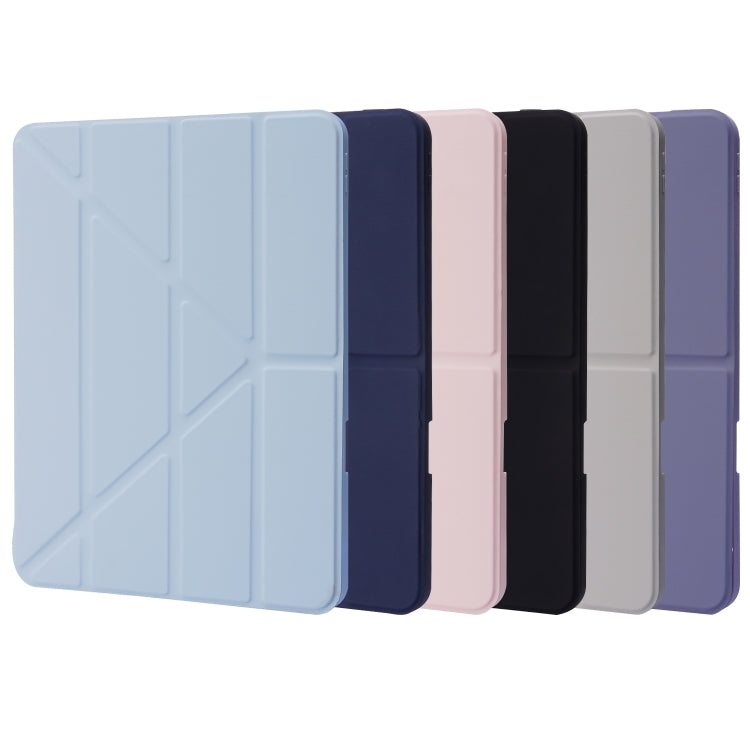 For iPad Pro 13 2024 Deformation Transparent Acrylic Leather Tablet Case(Light Blue) - free shipping - PMC TechLife - Order now!