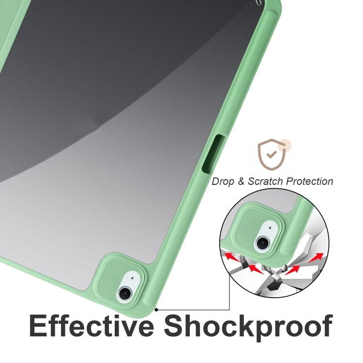 For iPad Air 11 2024 Acrylic 3-folding Smart Leather Tablet Case(Green) - iPad Air 11 2024 Cases by PMC TechLife | Online Shopping South Africa | PMC TechLife | Buy Now Pay Later Mobicred