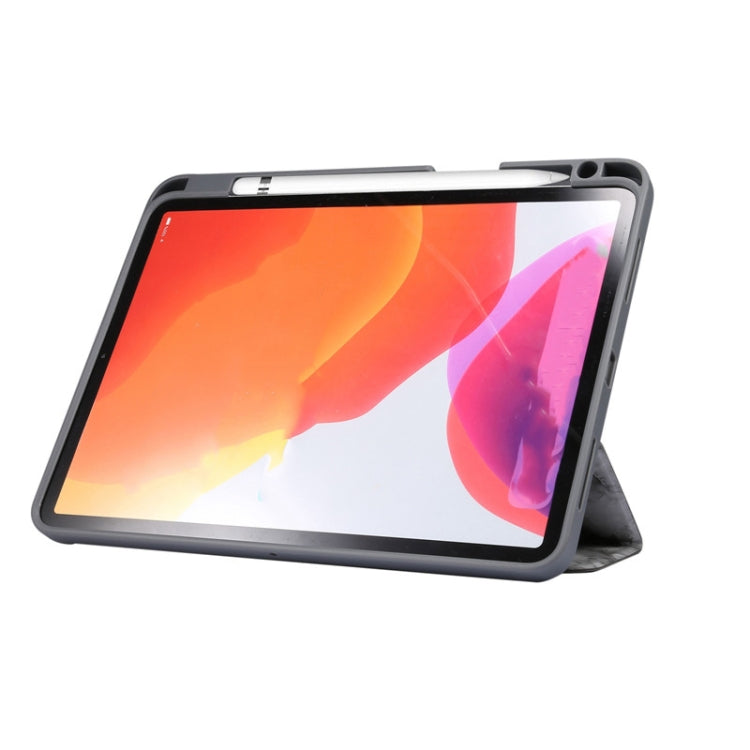 For iPad Air 11 2024 Three-fold Marble Texture Protective Tablet Case with Pen Slot(Purple) - iPad Air 11 2024 Cases by PMC TechLife | Online Shopping South Africa | PMC TechLife | Buy Now Pay Later Mobicred